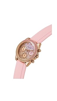 Amazon | GUESS レディース 38mm 腕時計 - ピンクストラップ